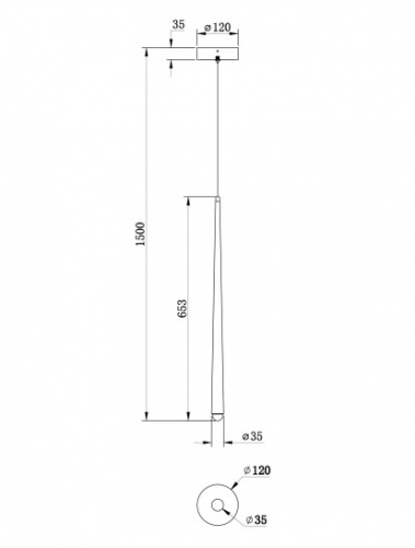 Подвесной светодиодный светильник Maytoni Cascade MOD132PL-L36BSK