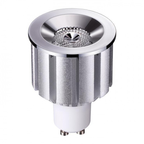 Лампа светодиодная декоративная GU10 7W хром 358237