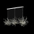 Подвесная люстра Crystal Lux GARDEN SP3х3 L1200 CHROME Подвесная люстра Crystal Lux GARDEN SP3х3 L1200 CHROME