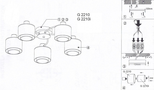 Потолочная люстра Lumion Isko 2210/5C