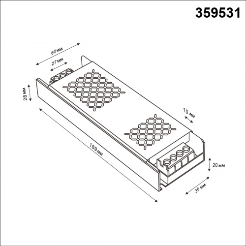 Драйвер 48V 300W Novotech Flum 359531