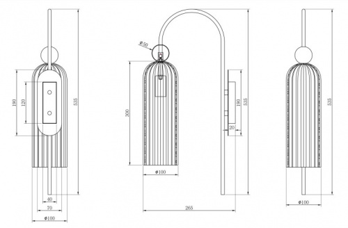 Бра Maytoni Antic MOD302WL-01GR