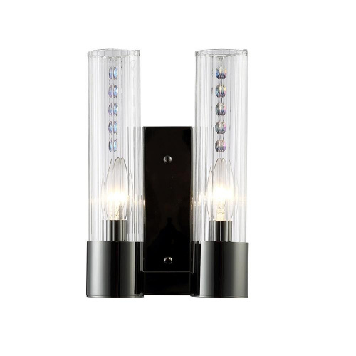 Бра Crystal Lux OTONO AP2 BLACK CHROMIUM/TRANSPARENTE