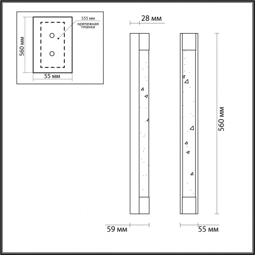 Настенный светодиодный светильник Odeon Light Mirada 6680/12WL