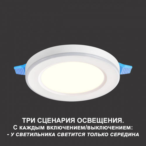 Трёхрежимный встраиваемый светодиодный светильник Novotech Span 359009