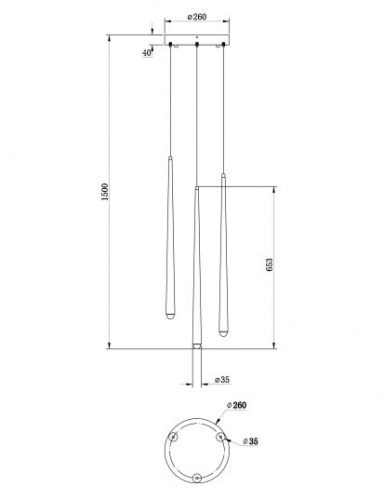 Подвесная люстра Maytoni Cascade MOD132PL-L36BSK1