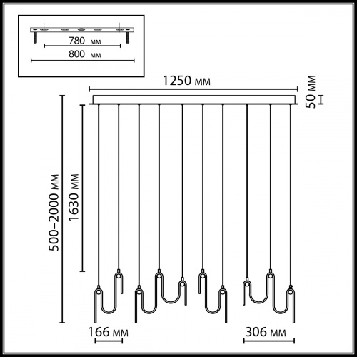 Подвесная люстра Odeon Light Flow 5105/52L