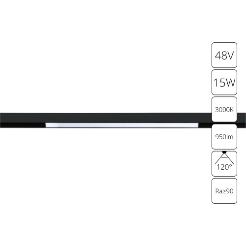 Трековый светодиодный светильник Arte Lamp Linea A4643PL-1BK