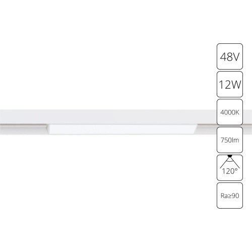 Трековый светодиодный светильник Arte Lamp Linea A4632PL-1WH