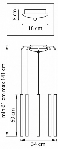 Подвесная люстра Lightstar Tubo L5T747337