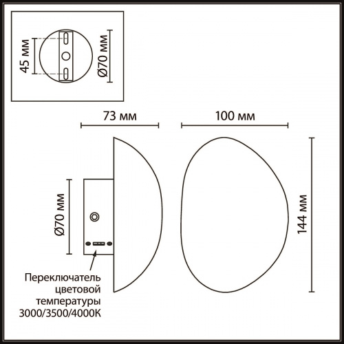 Настенный светодиодный светильник Odeon Light Marbella 6684/5WL